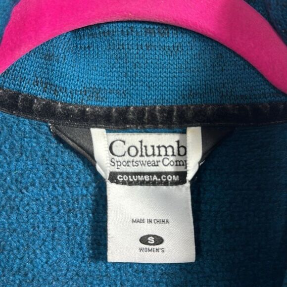 Columbia Womens Full Zip Fleece Jacket Blue Outdoor Activewear S Cozy Hiking - Picture 6 of 16